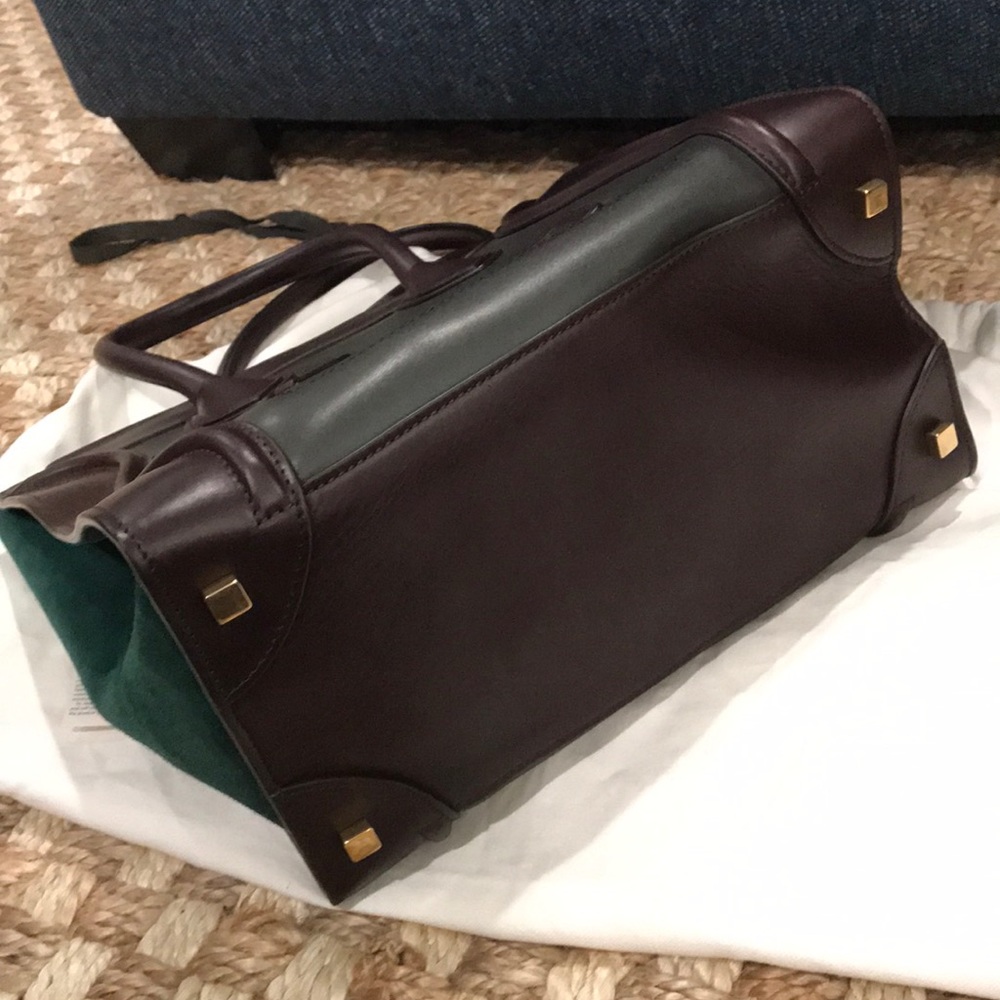 Celine micro luggage burgundy and 2shades of green - Picture 8 of 8
